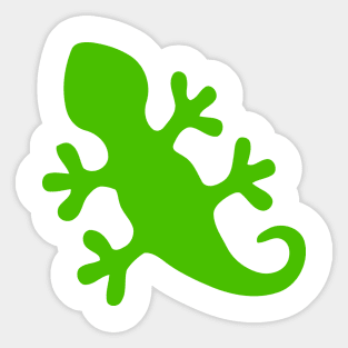 Green Gecko Lizard Emoticon Sticker